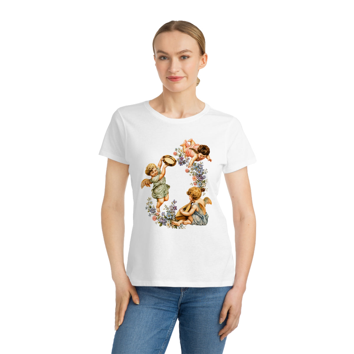 Vintage Cherub Art Organic Cotton Women’s Short-Sleeve T-Shirt