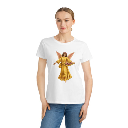 Angel Gathering Roses Organic Cotton Women’s Short-Sleeve T-Shirt