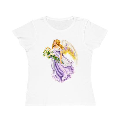 Vintage Angel in Purple Organic Cotton Women’s Short-Sleeve T-Shirt
