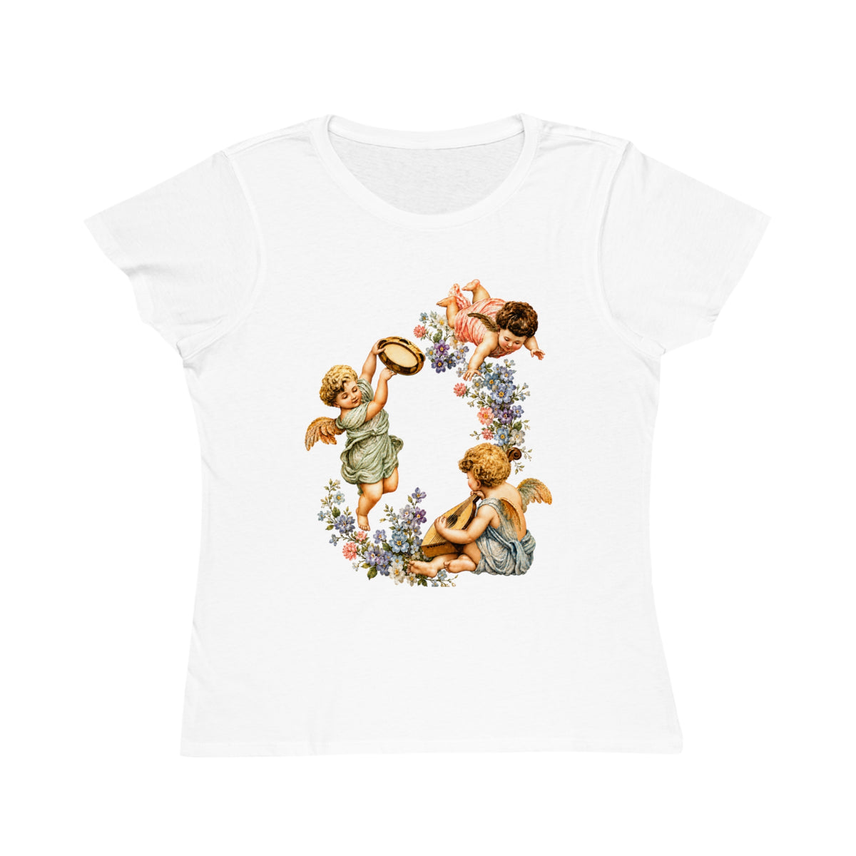 Vintage Cherub Art Organic Cotton Women’s Short-Sleeve T-Shirt