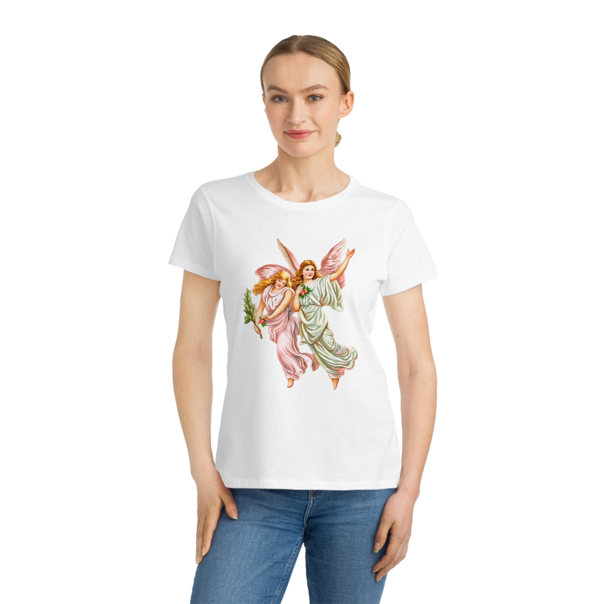 Heavenly Angel Art Organic Cotton Women’s Short-Sleeve T-Shirt