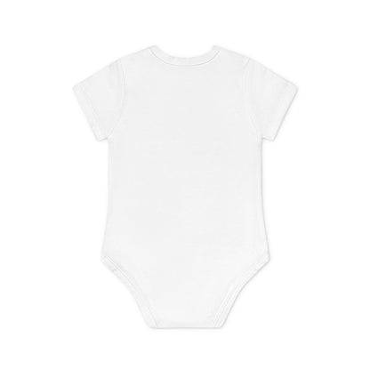 Praying Angels Under Church Bells Organic Cotton Short-Sleeve Baby Bodysuit