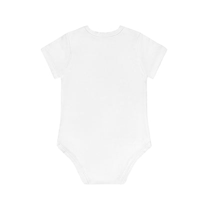 Victorian Organics baby bodysuit cotton short sleeve heavenly angel art - white