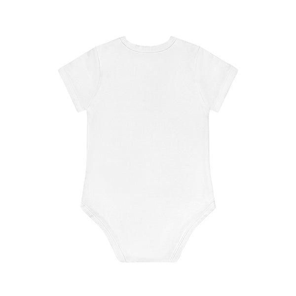 Victorian Organics baby bodysuit cotton short sleeve heavenly angel art - white