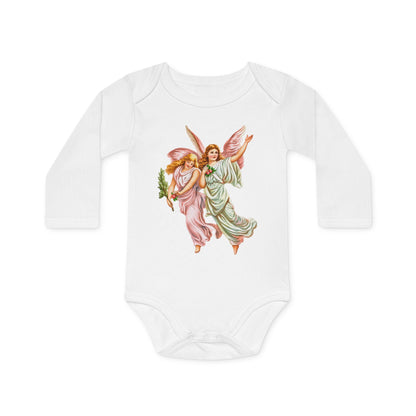 Heavenly Angel Art Organic Cotton Long-Sleeve Baby Bodysuit