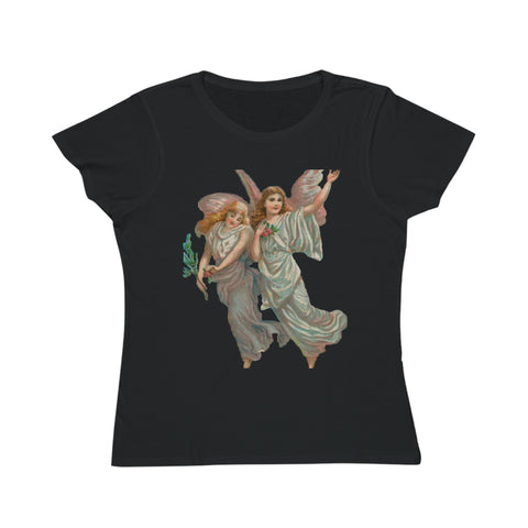 Victorian Organics Women's T-Shirt Cotton Short Sleeve Heavenly Angels