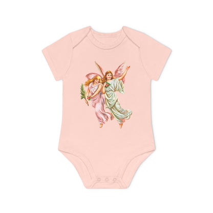 Heavenly Angel Art Organic Cotton Short-Sleeve Baby Bodysuit