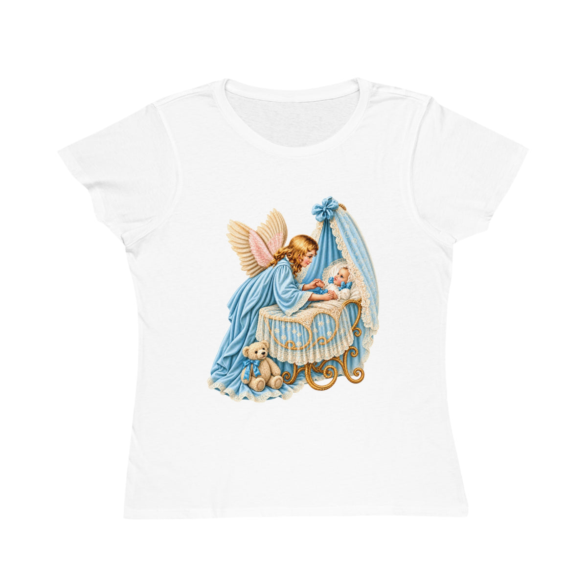 Guardian Angel Over Bassinet Organic Cotton Women’s Short-Sleeve T-Shirt