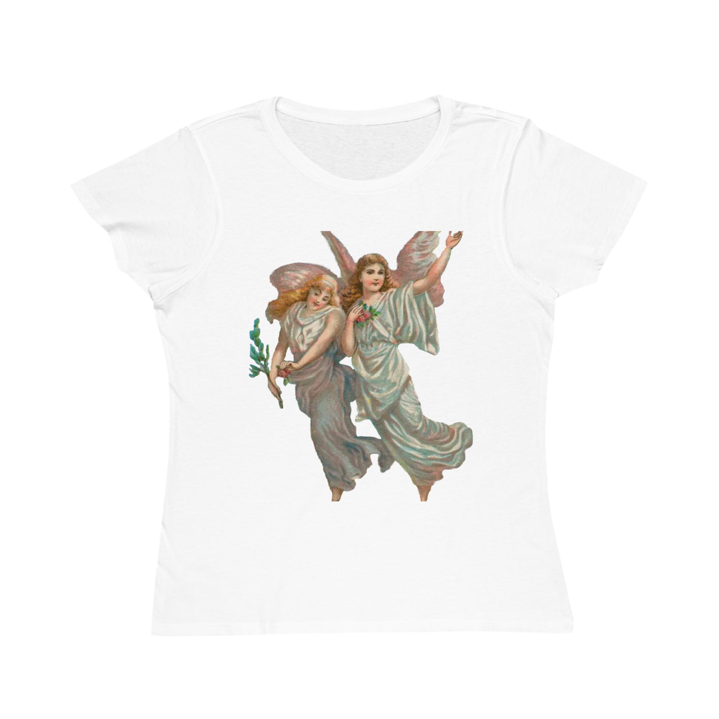 Victorian Organics Women's T-Shirt Cotton Short Sleeve Heavenly Angels