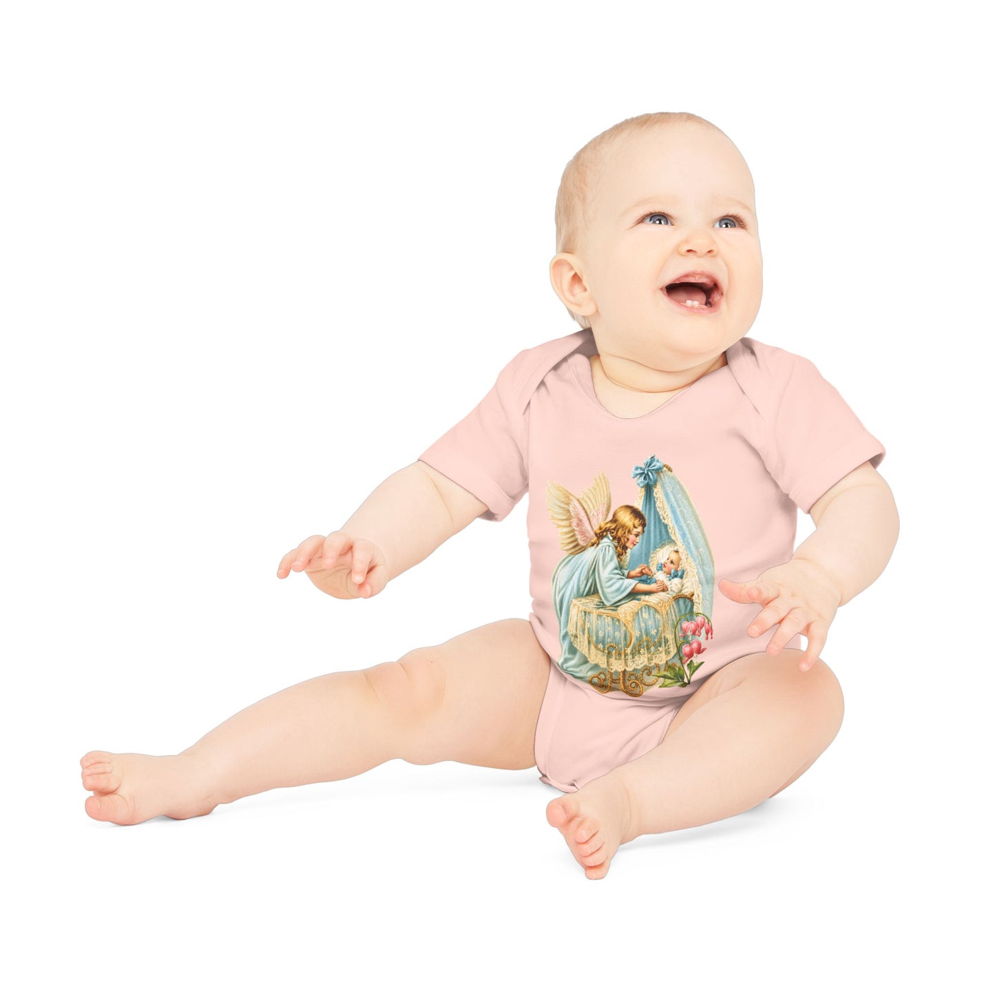 Guardian Angel by the Bassinet Organic Cotton Short-Sleeve Baby Bodysuit