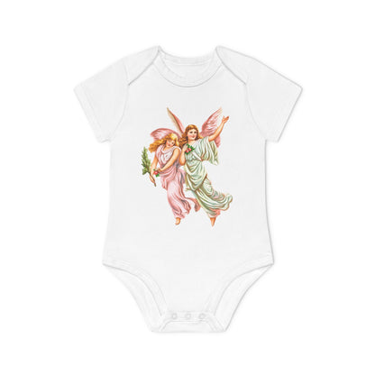 Heavenly Angel Art Organic Cotton Short-Sleeve Baby Bodysuit