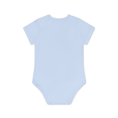 Praying Angels Under Church Bells Organic Cotton Short-Sleeve Baby Bodysuit