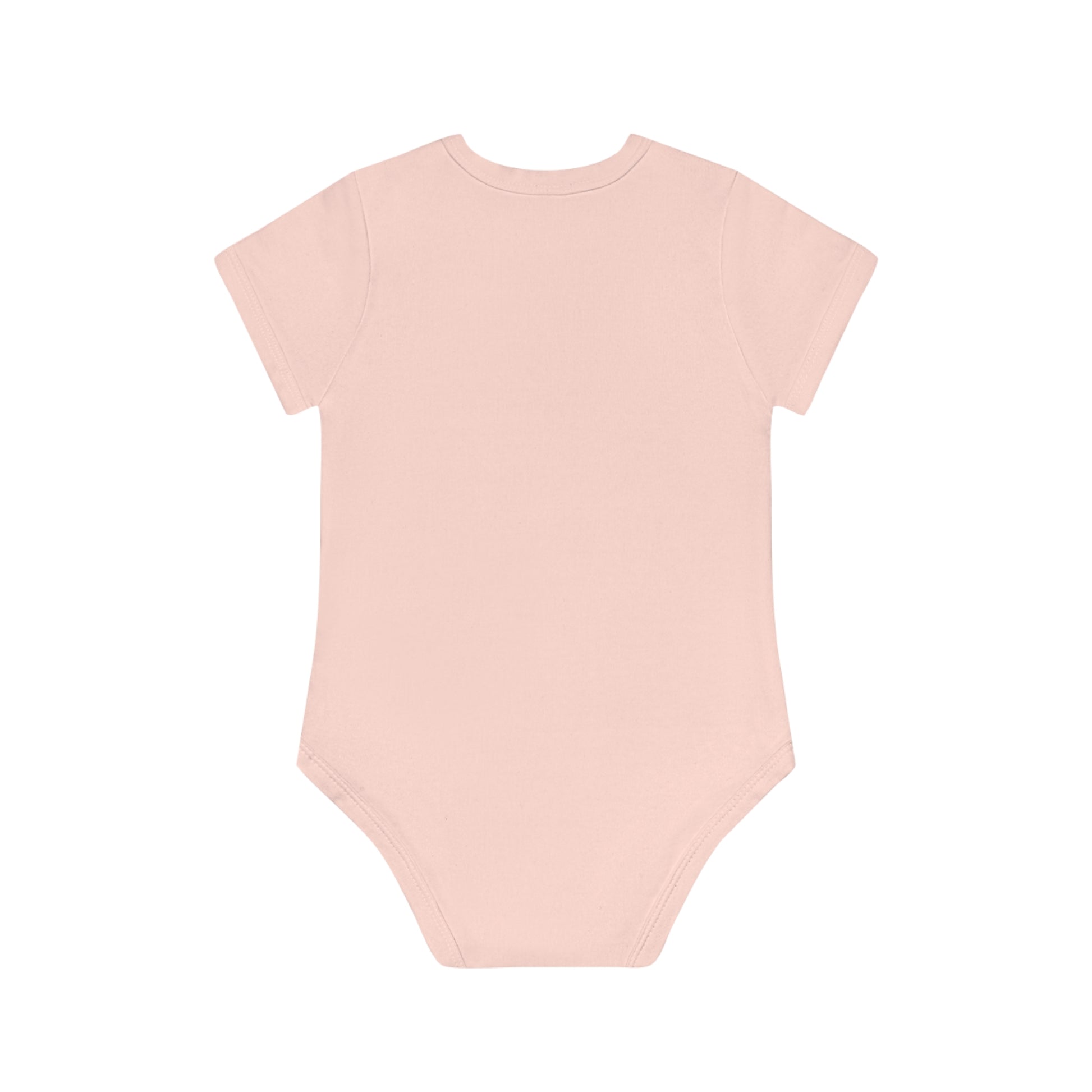 Victorian Organics baby bodysuit cotton short sleeve heavenly angel art - powder pink