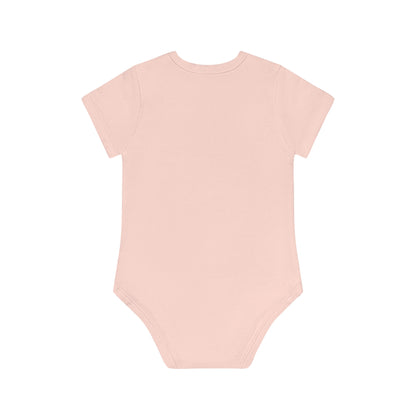 Victorian Organics baby bodysuit cotton short sleeve heavenly angel art - powder pink