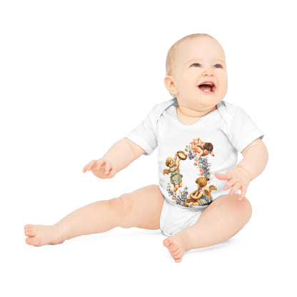 Classic Cherub Musicians Organic Cotton Short-Sleeve Baby Bodysuit
