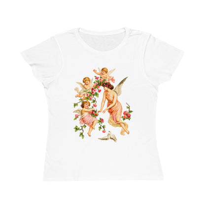 Victorian Angel with Cherubs Organic Cotton Women’s Short-Sleeve T-Shirt