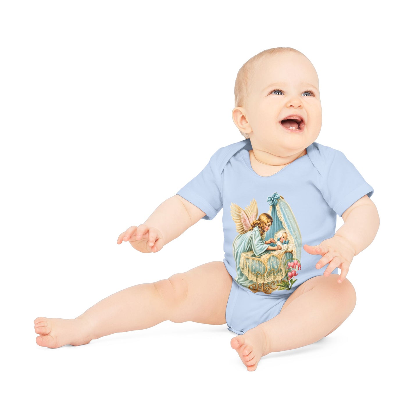 Guardian Angel by the Bassinet Organic Cotton Short-Sleeve Baby Bodysuit
