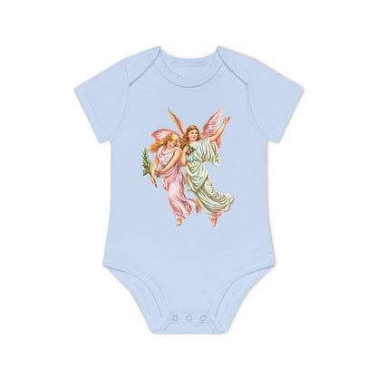 Heavenly Angel Art Organic Cotton Short-Sleeve Baby Bodysuit
