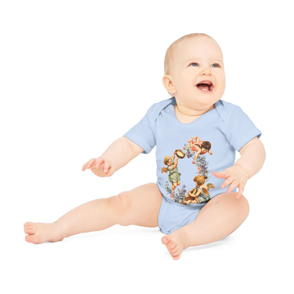 Classic Cherub Musicians Organic Cotton Short-Sleeve Baby Bodysuit