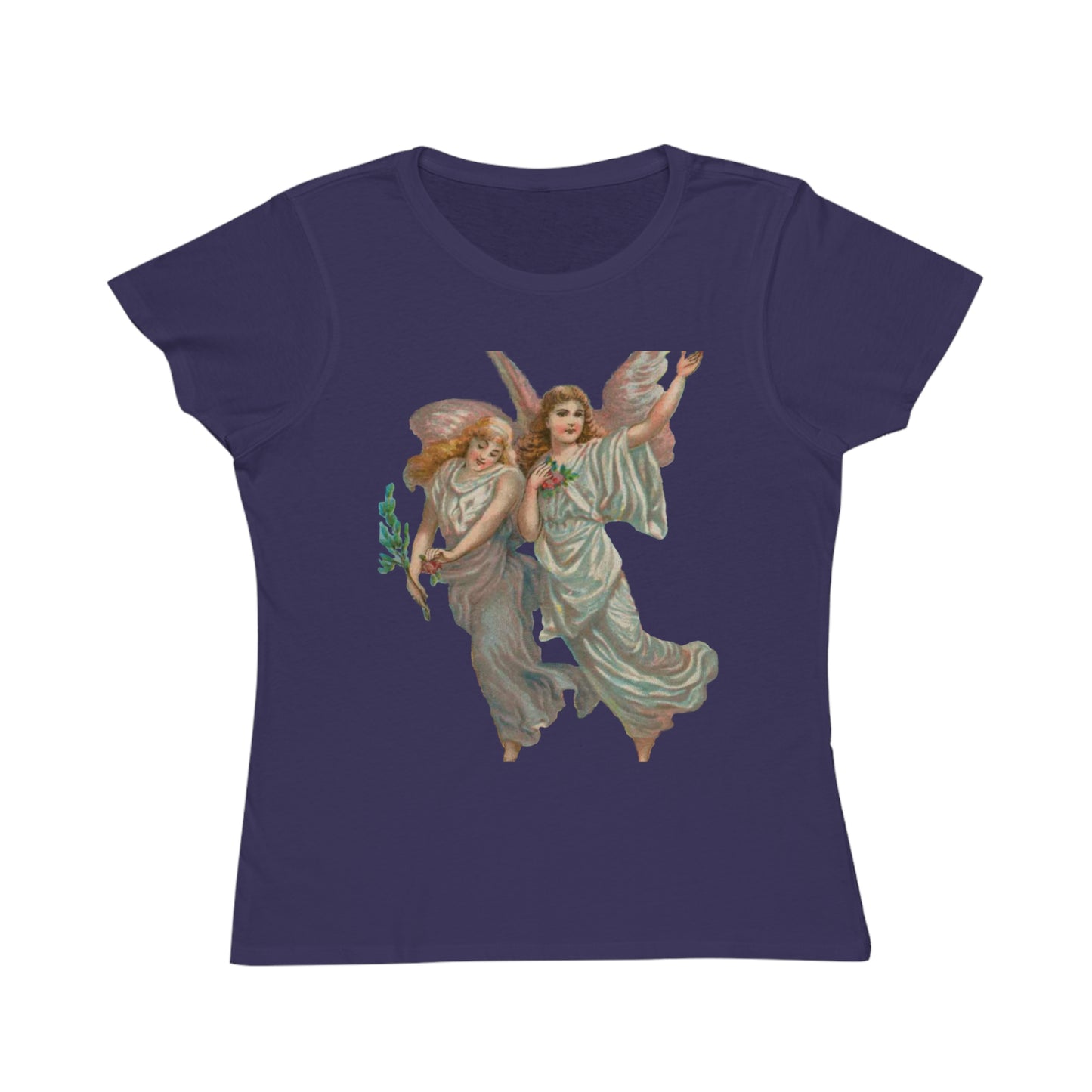 Victorian Organics Women's T-Shirt Cotton Short Sleeve Heavenly Angels