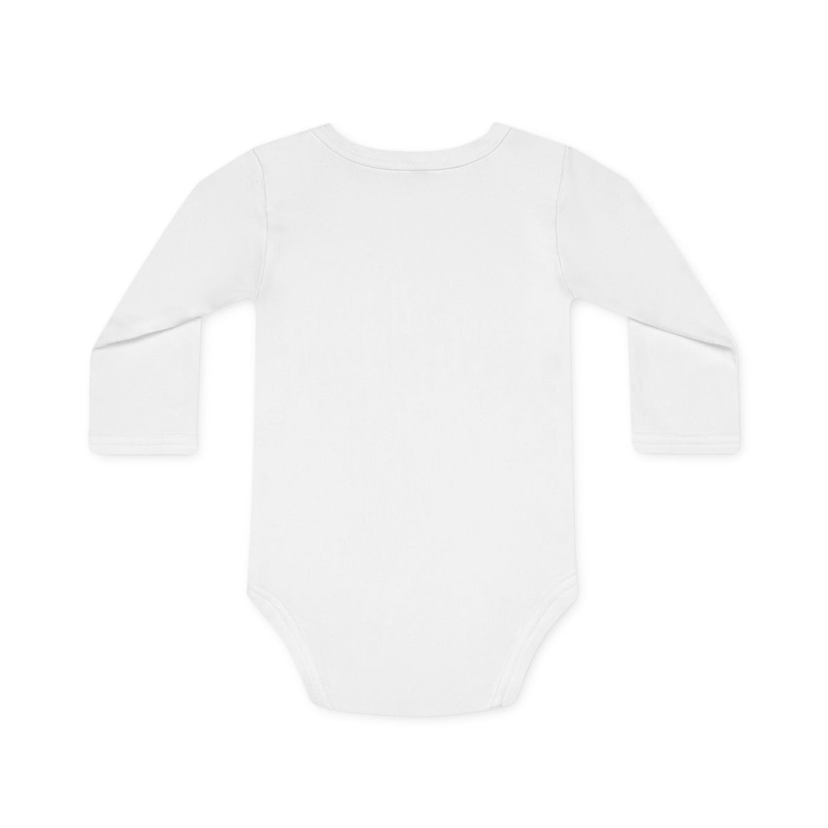 Vintage Angel with Four-Leaf Clover Organic Cotton Long-Sleeve Baby Bodysuit