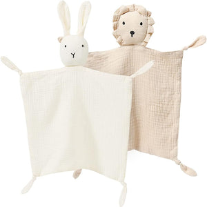 Organic Cotton Muslin Baby Lovey Soft Toy Security Blanket