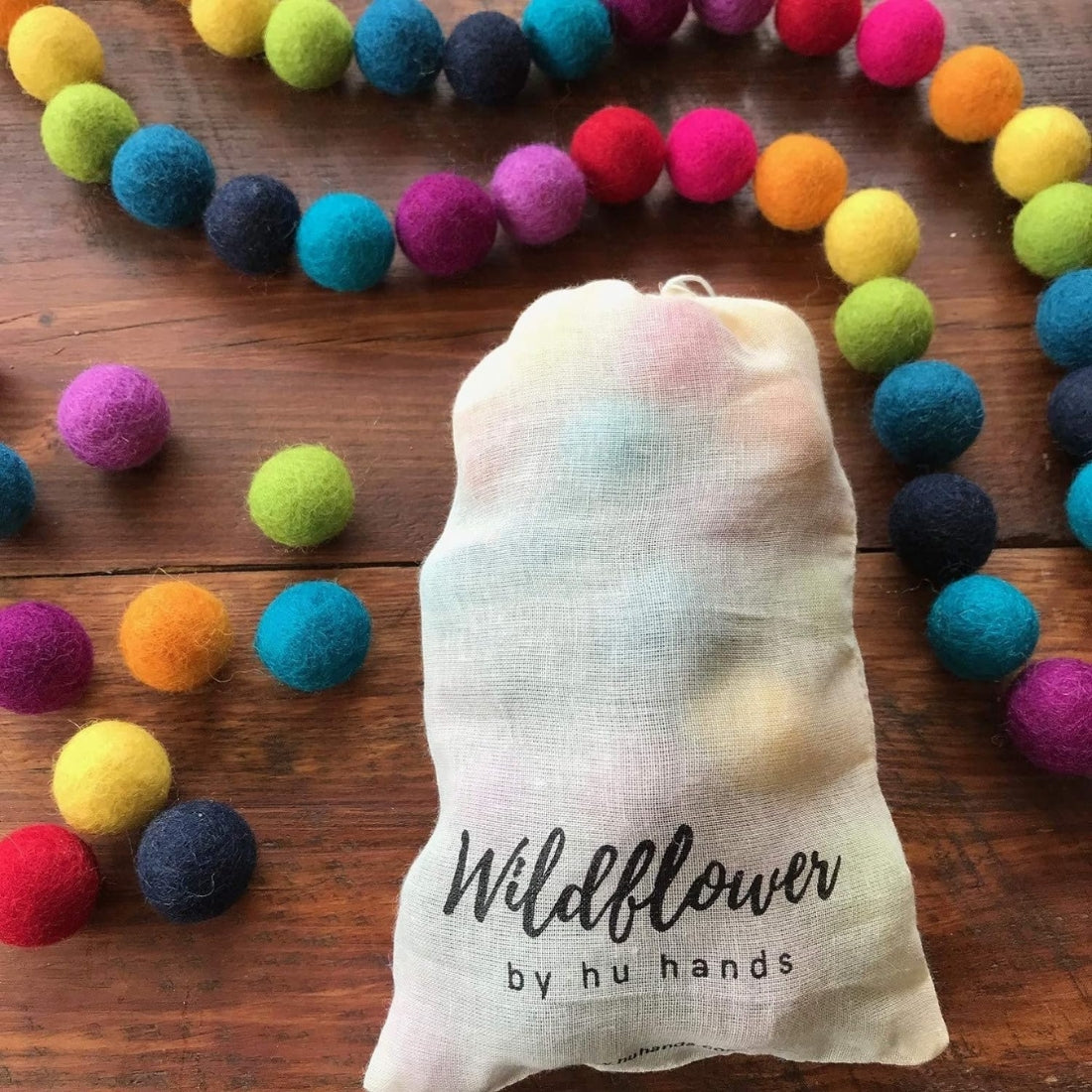 Pure Handmade Wool Felt Rainbow Pom Pom Balls