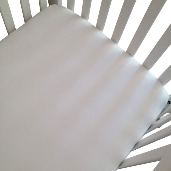 Fitted Crib Sheets Soft Organic Cotton Nursery Baby Bedding Solid White Set Of 2