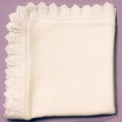 Organic Cotton & Lace Baby Blanket - Custom Swaddle Heirloom