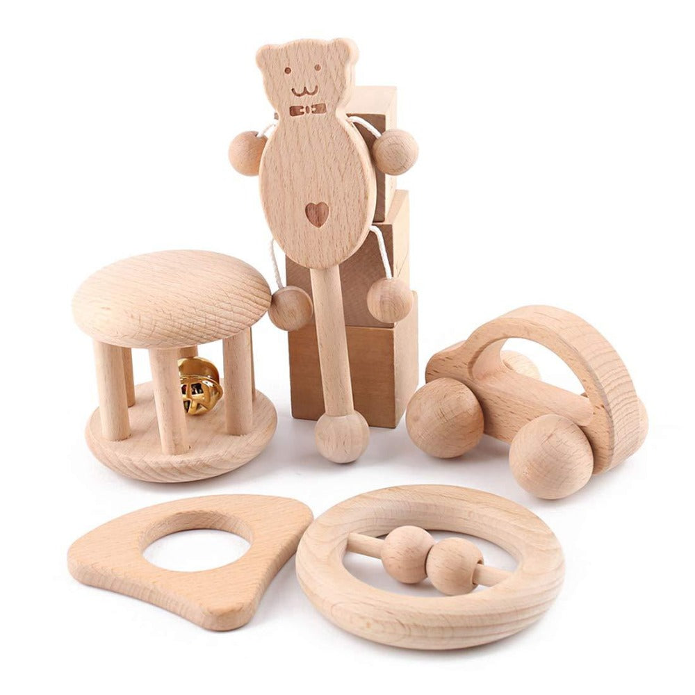 5 Rattles with Car and Bear