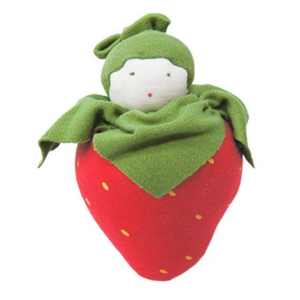 Under the Nile Organic Cotton Baby Teething Toy - Strawberry