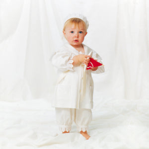 Sailor Outfit for Baby Boys - Organic Cotton Knit and Eyelet Lace Gift Set
