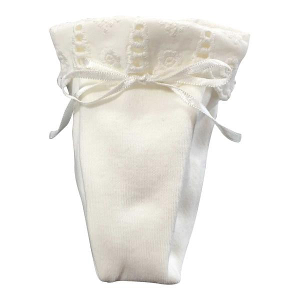 Victorian Baby Booties - Organic Cotton Lace Infant Shoes