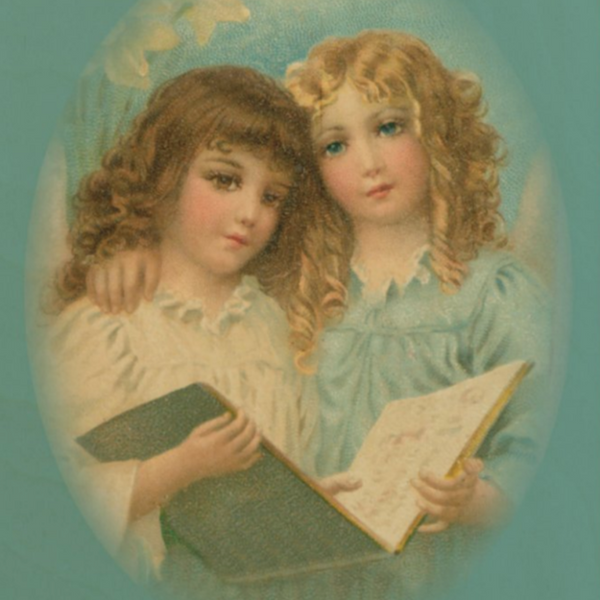 Victorian Organics Angels with Song Book Wood Wall Art Home Decor